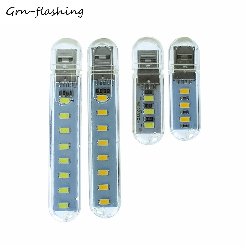 

1 шт., 3 светодиода, 8 светодиодов, мини-USB Ночной светильник, портативная настольная лампа для чтения книг для ПК, ноутбуков, компьютеров, моби...