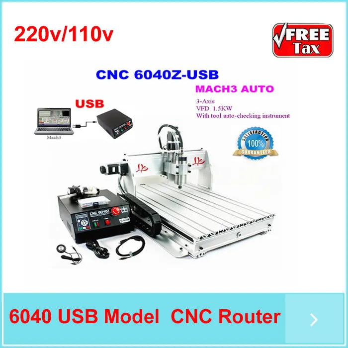 Нет налога для России резки камня cnc маршрутизатор 6040Z USB 3 оси 1 5 кВт шпиндель с