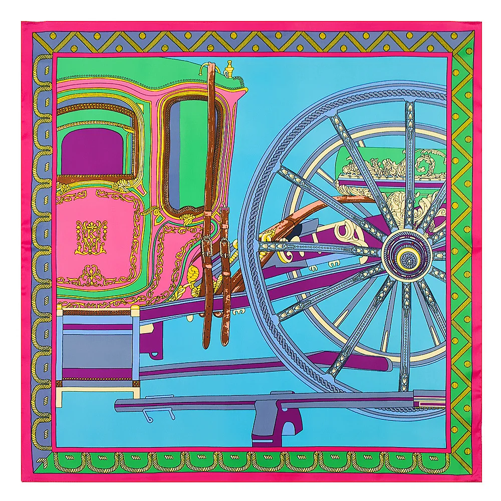 100% шелковый шарф женские квадратные шарфы обертывания французский платок с