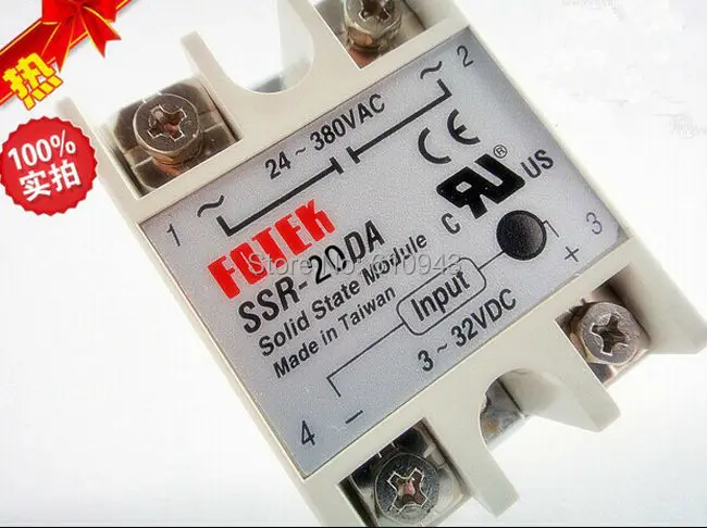 FOTEK SSR-20DA Manufacturer 20A ssr relay input 3-32VDC output 24-380VAC | Обустройство дома