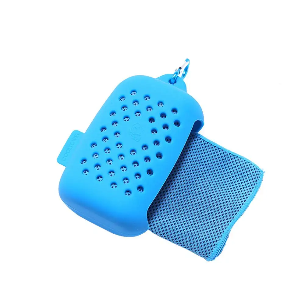

Portable Fitness Fast Cold Sense Sports Towel Portable Quick-drying Ice Towel Yoga Outdoor Sports Towel With Silicone Case