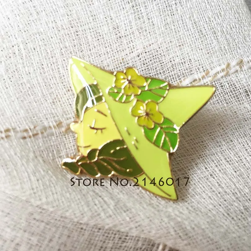 

10pcs Summer Hot Lapel Pin Ladies Spring Girl with Flower Hat Fashion Pins and Brooches Gift Metal Carton Soft Enamel Badge