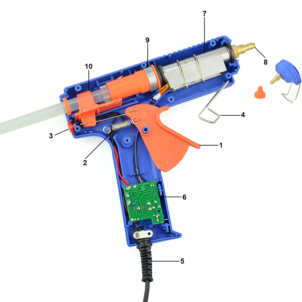 Toolour ЕС 100 V-240 V 150W Промышленные горячего расплава клея пушка с 11-ти миллиметровый клей-палочки Смарт Контроль температуры Термальность клеевого пистолета набор инструментов для самостоятельного