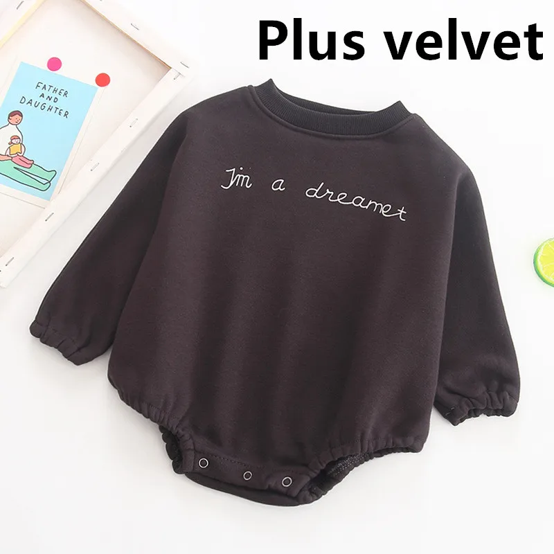 black velvet Весенние детские Боди; Корейская верхняя одежда для младенцев; сезон весна года; одежда из чистого хлопка; одежда для ползания; одежда для маленьких девочек - Цвет: black velvet
