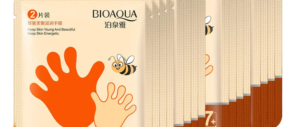 5 пар bioaqua медовая увлажняющая эссенция для отбеливания маска для рук увлажняющие перчатки против морщин разглаживающая маска для рук