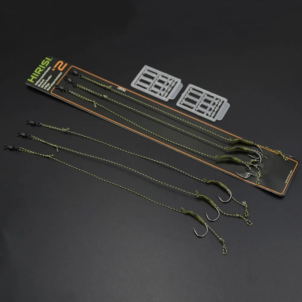 6 шт Карповые рыболовные снасти готовые Риг с крюком Бесплатные Пробки стержни