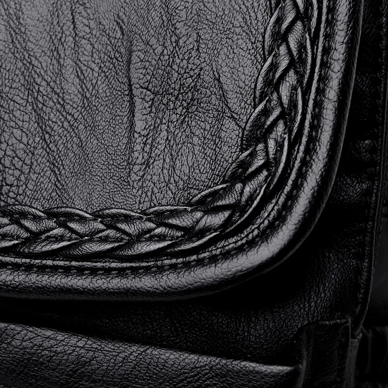 

2020 New Fashion Casual Soft PU Leather Women Bag Travel Backpack Korean Women Female Rucksack Leisure Student School Bag