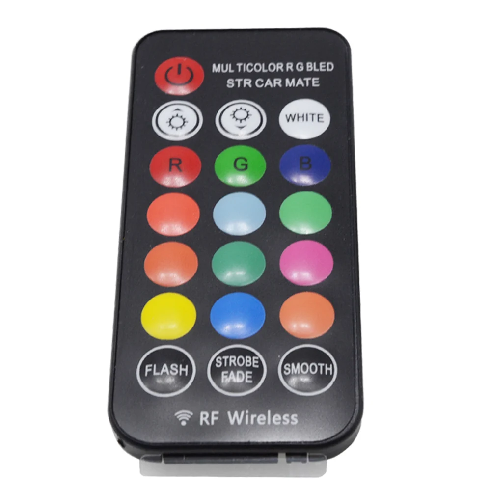 1Pcs Controller T10 W5W RF Управление RGB светодиодный чтение светильник RGB T10 светодиодный 194 168 автомобильный габаритный фонарь номерного знака светильник позиции купольный светильник AC/DC 12V - Испускаемый цвет: 1Pcs Controller