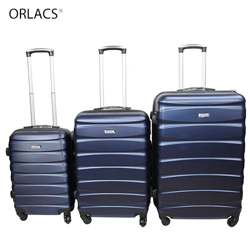 Dark blue ORLACS, семейный костюм, чемодан на колёсиках с замком, Спиннер, легкий, высокопрочный, для переноски, чемодан для путешествий, 2" /24"/2" A30 - Цвет: Dark blue