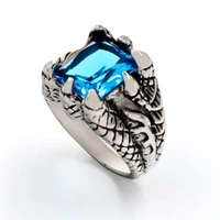 domineering vintage inlaid e rings influx mens jewelry titanium steel dragon claw ring free shipping