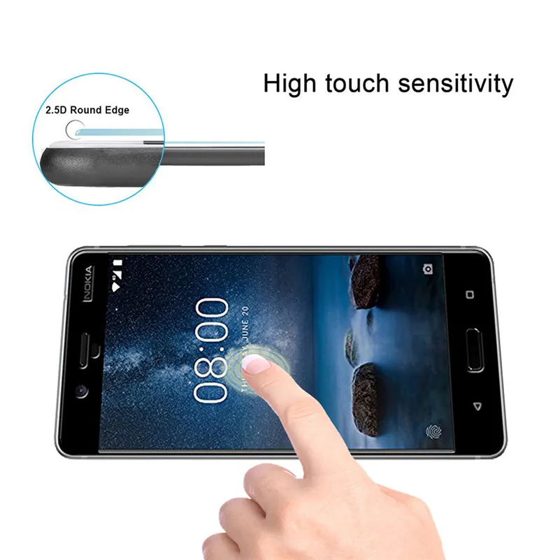 Для Nokia X6 Стекло с уровнем твердости 9H Экран протектор Закаленное Стекло на холсте для Nokia 6,1 5,1 7,1 8,1X5, 2, 3, 5, 6, 7 Plus, 8, защитная пленка