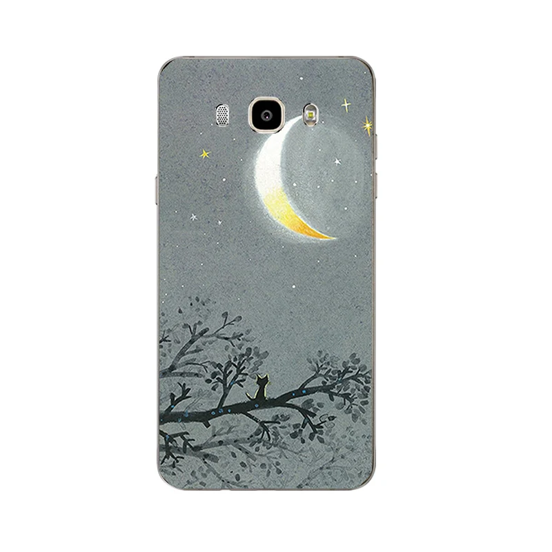 DIY For Samsung Galaxy J7 2015 / 2016 2017 Case for J700 /J710 J730 Shell S4 S5 Cover Soft TPU Moon Space Printing Coque |