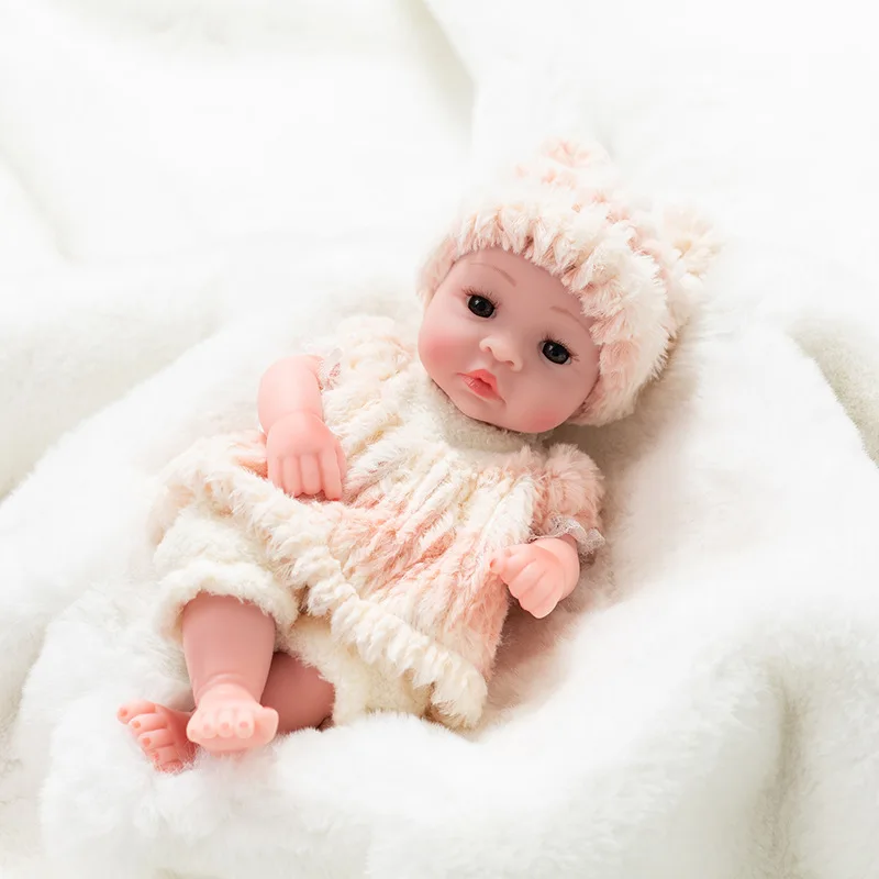 10 ''мини Reborn Младенцы девочка мальчик полный силиконовый винил милые Близнецы Bebe куклы реалистичные Bebes Новорожденные для малыша Купание кукла 26 см