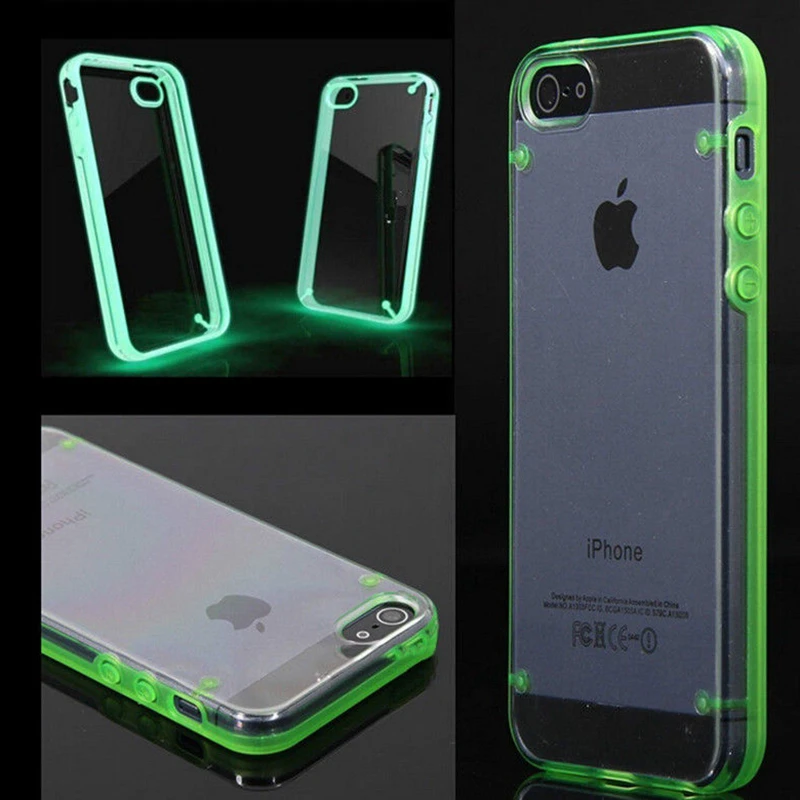 Ультра Тонкий Прозрачный Кристалл Гель Световой Стиль Светящиеся в Темноте hard back