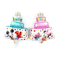 44x30cm mini minnie mickey cake aluminum balloon children toys party birthday decorative balloon wholesale favor