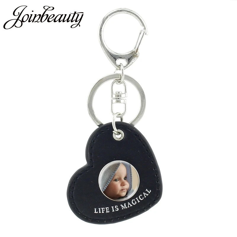JOINBEAUTY Creative Custom Heart Leather Keychain Fashion Personalise Keychains Car key Rings Holder Women Bag Decoration NA01 | Украшения