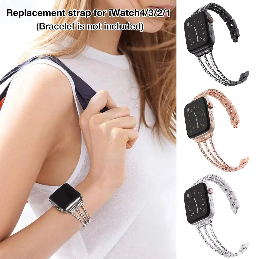 Металлический ремешок для Apple Watch Watch4/3/2/1 38 мм 40 Нержавеющая сталь ремень с
