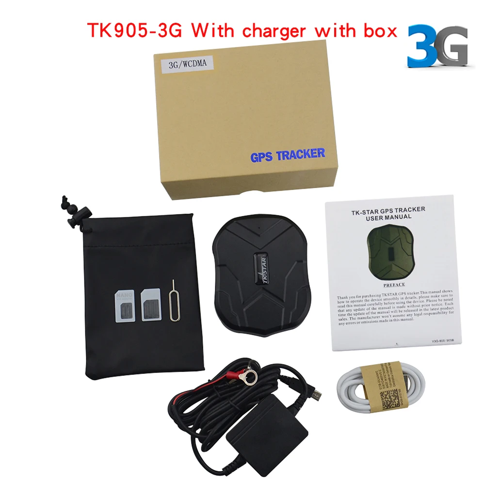 3GTK905box charger Высокое качество локатор TK905-3g 3g WCDMA GPS трекер Аварийная сигнализация продолжительное время работы в режиме ожидания: мощный магнитный держатель Водонепроницаемый IP65 - Цвет: 3GTK905box charger