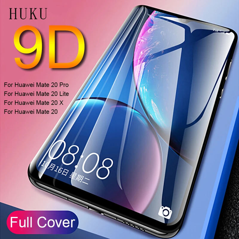 Закаленное стекло HUKU 9D для Huawei Mate 20 Pro Lite X защита экрана с закругленными краями