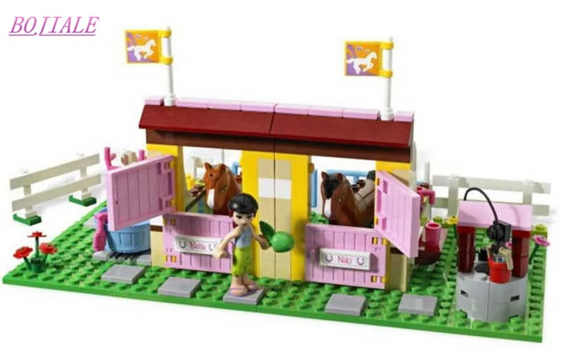 BOJIALE 400pcs 10163 Building Blocks Series Stables Mia's Farm Horse figures Girls Toys | Игрушки и хобби