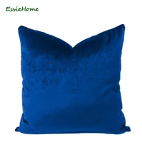 essie home luxury glossy silk velvet cushion pillow royal blue velvet cushion cover pillow case lumbar pillow case velvet