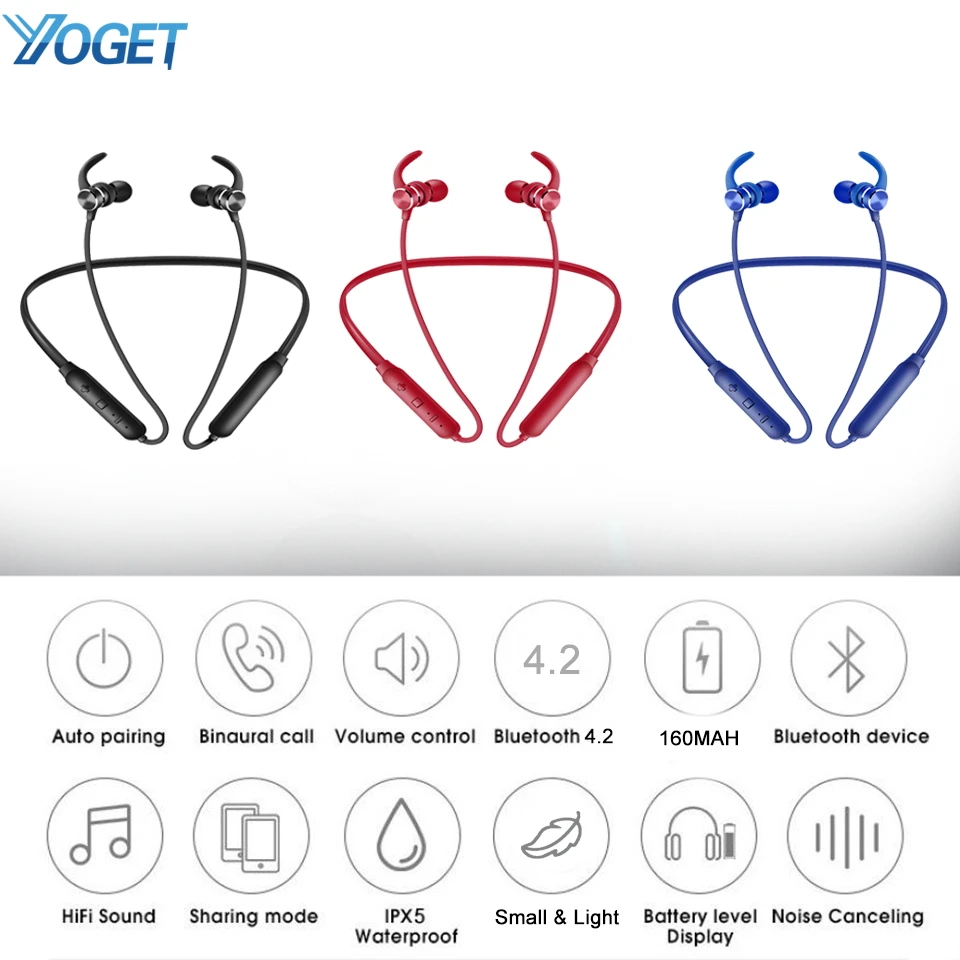Беспроводное ожерелье с Bluetooth наушник для Смартфона наушники стерео