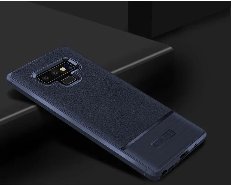 Роскошный кожаный ТПУ чехол Личи узор ударопрочный мягкий для samsung Galaxy Note 8 9 On6 2018