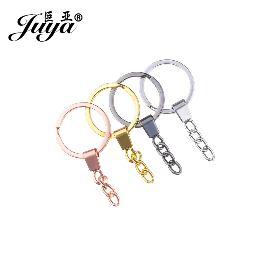 

Брелок для ключей JUYA, цепочка для ключей, подвеска для сумки, ювелирные брелки ручной работы 2 шт./лот, розовое золото, высококачественный бре...