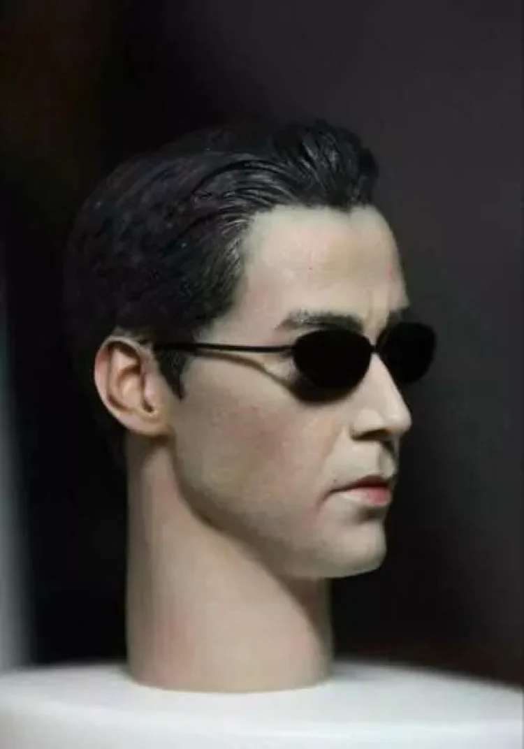 Настраиваемые весы 1/6 матрица Keanu Reeves Neo Head Sculpt w/солнцезащитные очки для коллекции