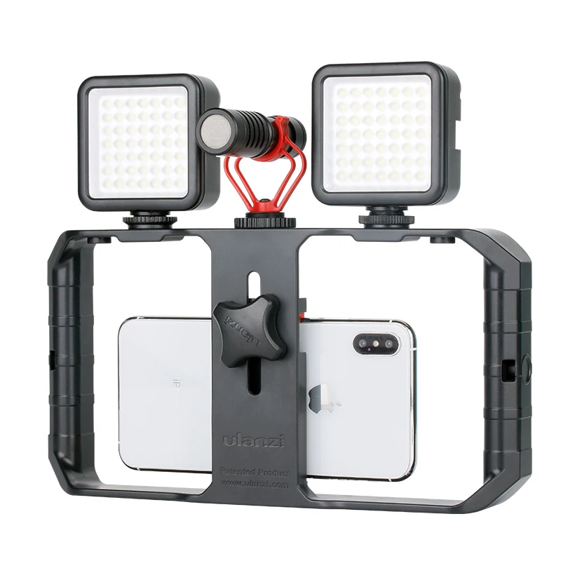 Штатив-Стабилизатор Ulanzi U Rig Pro для смартфона видеосъемки со светодиодным портом и