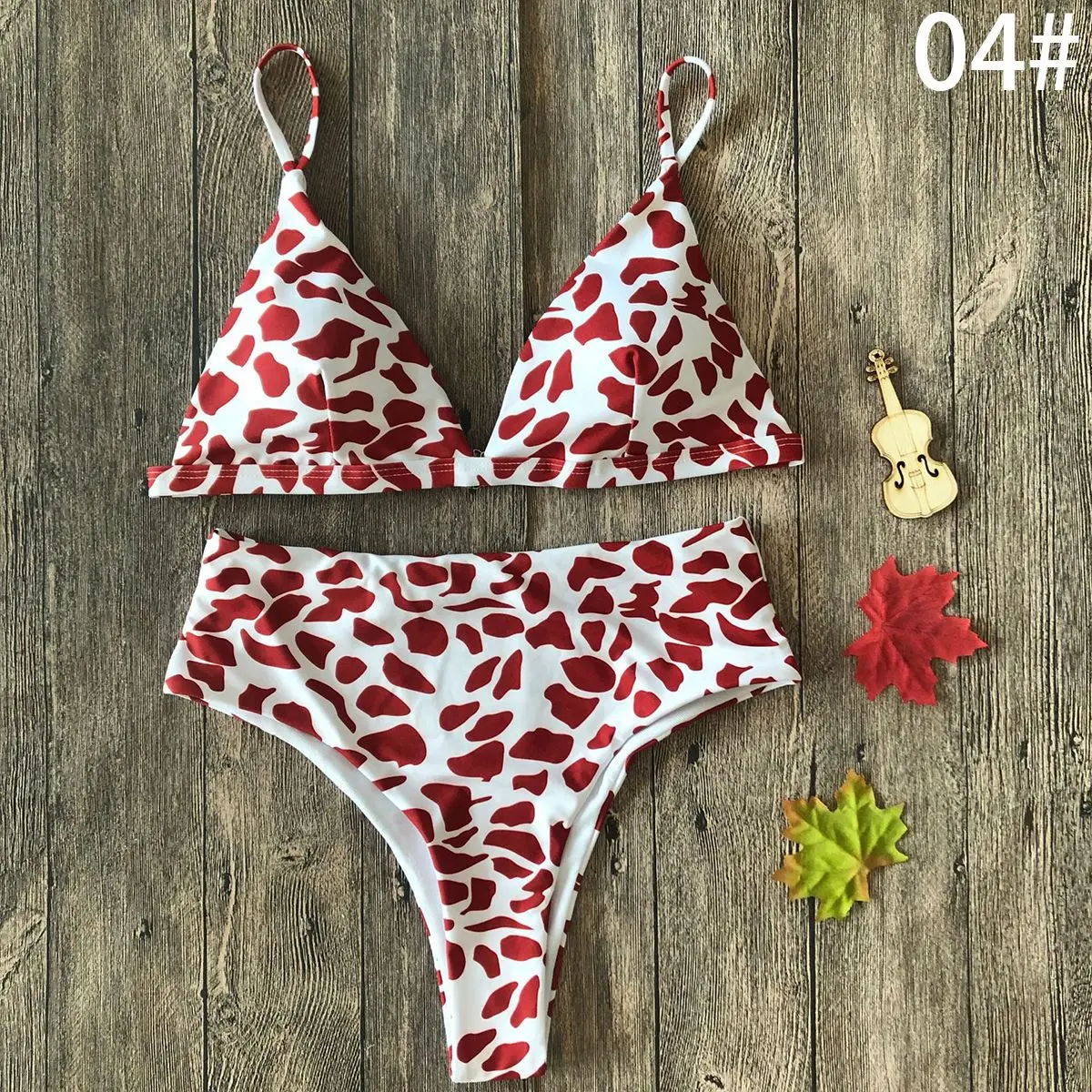 leopard red Сексуальный змеиный принт бикини женский купальник стринги пуш-ап бикини Набор Высокая талия купальные костюмы для купального костюма - Цвет: leopard red