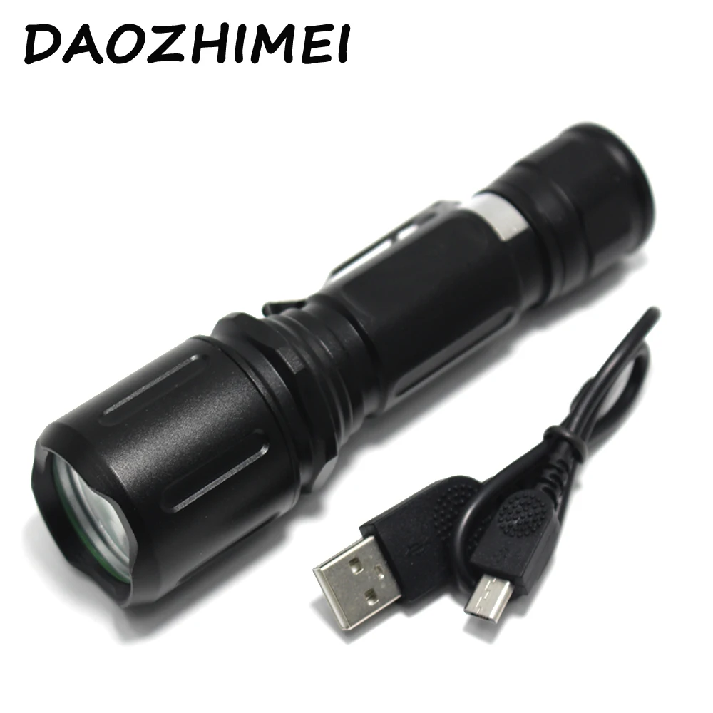 2018 Новый светодиодный фонарик USB micro Direct Charge Highlight XM L2 лампа с шариками тактический