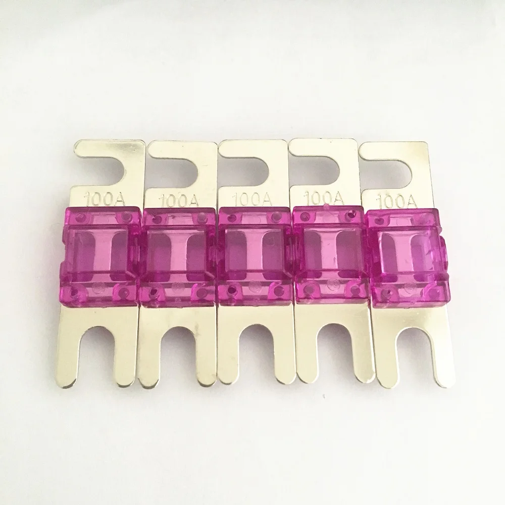 

5pcs/lot 20A 30A 40A 50A 60A 80A 100A Nickel Plated Car Audio AFS Fuse MINI ANL Auto Fuse