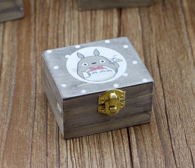 Деревянная музыкальная шкатулка Hayao Miyazaki Totoro|box shoe|music jewellerymusic box birds |