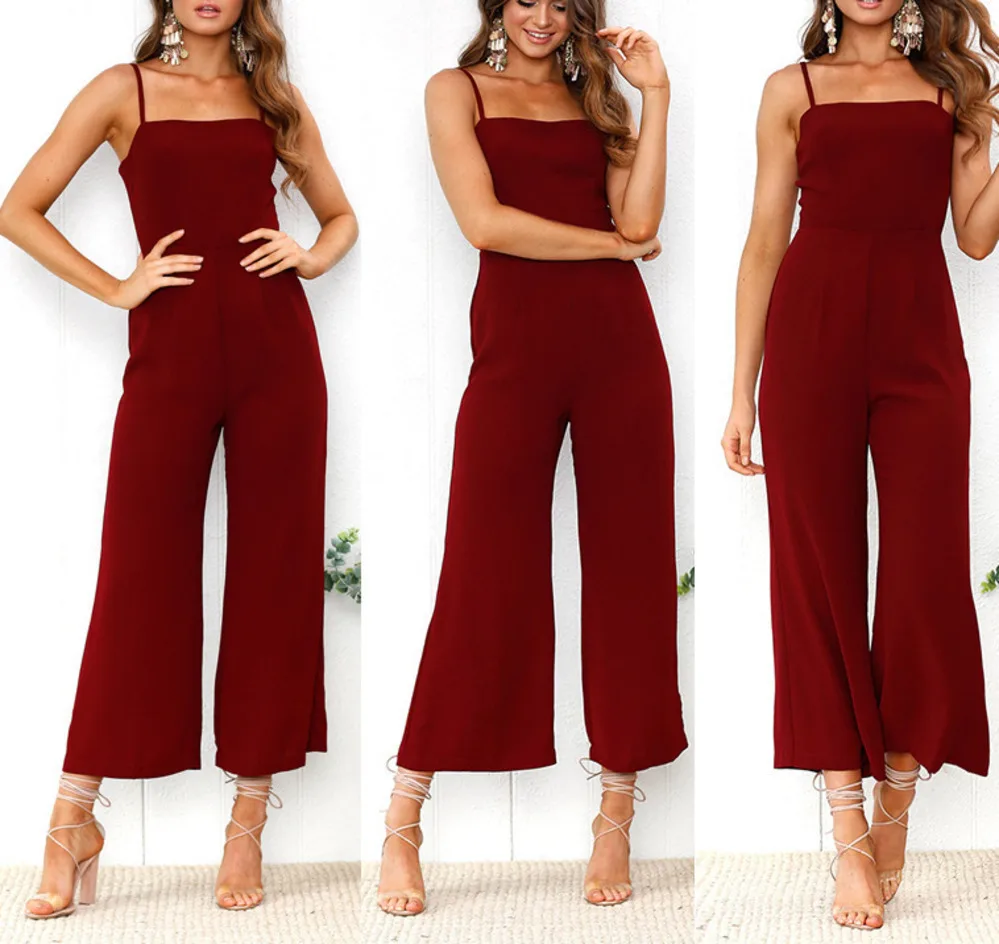 Женский комбинезон повседневные пляжные вечерние длинные Комбинезоны летние