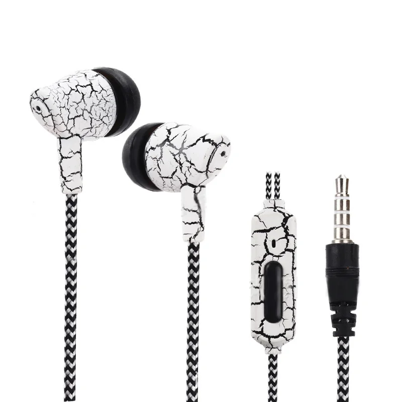 Stereo Earphone 3.5mm In Ear HIFI noise cancelling cloth Crack Headset Earbuds with microphone for xiaomi huawei iphone | Электроника