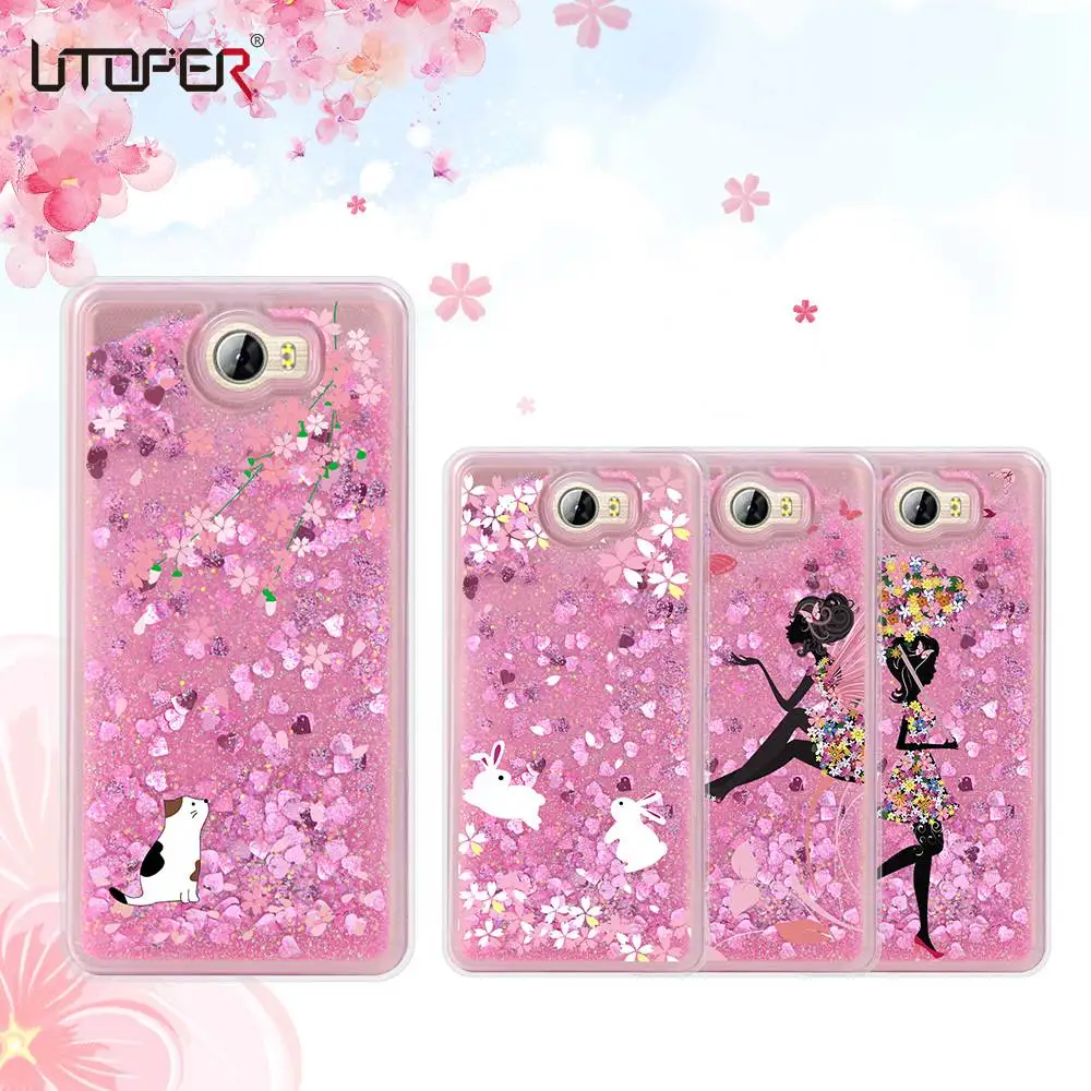 UTOPER For Huawei Y5 ii Case Silicone Cover Luxury Liquid Pink Y6 Compact Coque Honor 5a Funda |