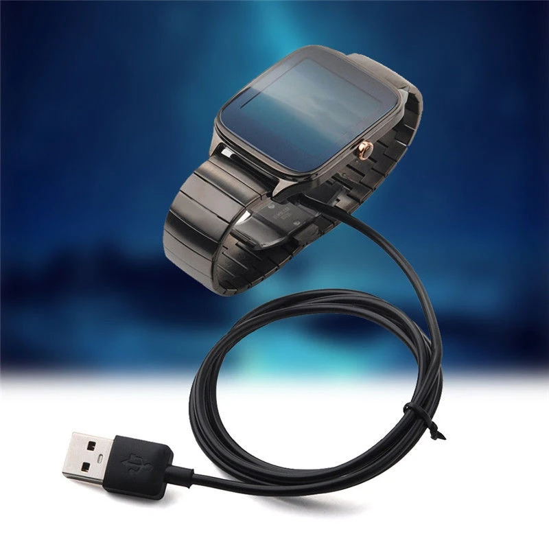 1 м черный Портативный USB зарядный кабель для ASUS ZenWatch 2 WI501Q WI502Q Смарт часы
