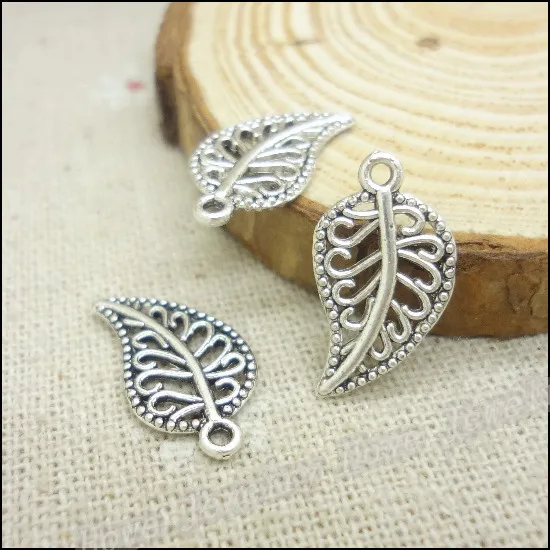 230 шт Подвески листья кулон тибетский серебряный цинковый сплав подходит браслет