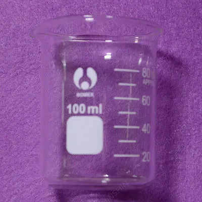 Стеклянный стакан 100 мл низкий уровень формы качественный элемент лабораторная