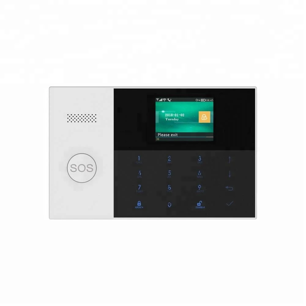 Система сигнализации с двойной сетью беспроводная Wi Fi GSM 2 4 дюйма поддержка 8