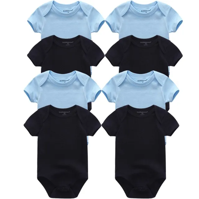 Baby boy W16 Боди для новорожденных; 8 шт./лот; хлопковые кружевные Дизайнерские летние боди с принтом; Roupas de bebe; комбинезон; одежда для маленьких девочек - Цвет: Baby boy W16