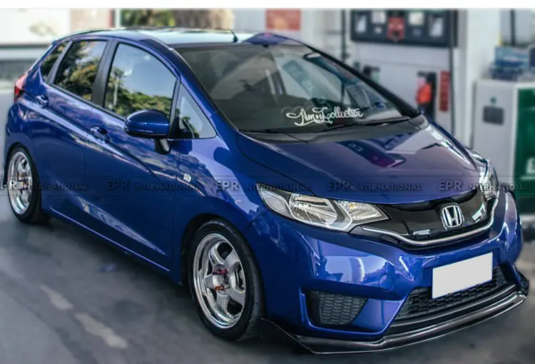 Автомобильный-Стайлинг для Honda Jazz Fit GK5 14-17 углеродное волокно HT-style Передняя губка волокна бампер аксессуары