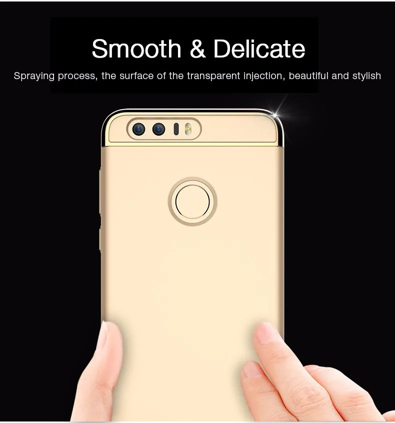 For Huawei Honor 8 Lite Case Bumper Gold Plating 360 Degree Full Protective Cell Phone Cover for Accessories Capa |