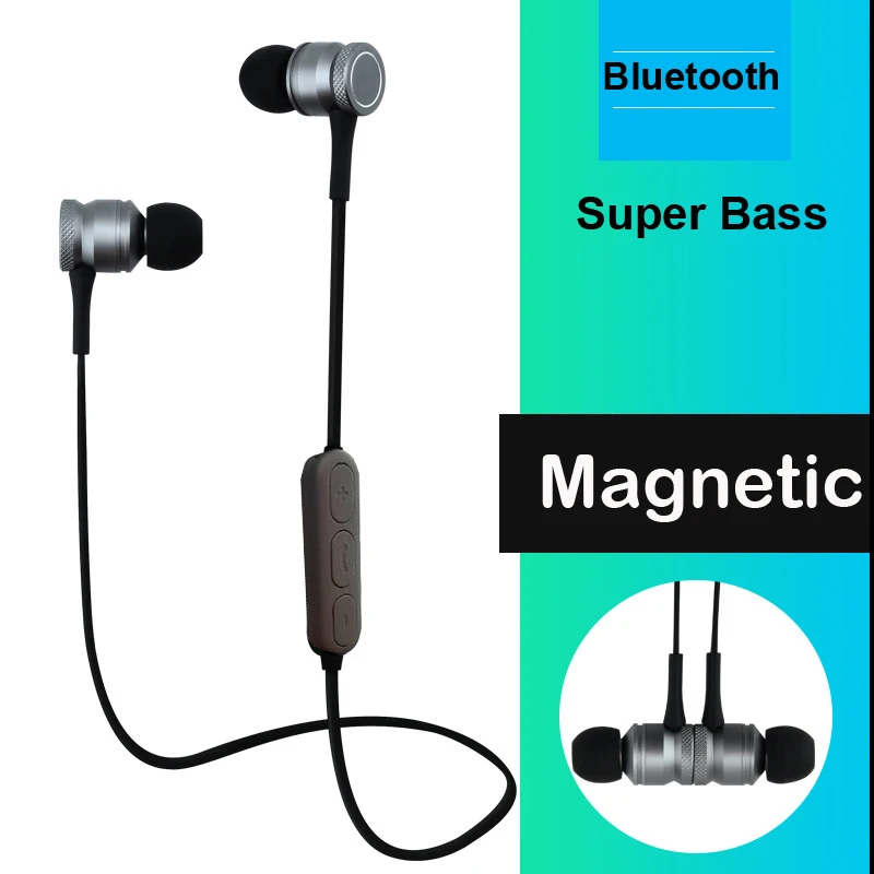 H5 розовое золото Bluetooth наушники с микрофоном Беспроводной магнит Спорт бег