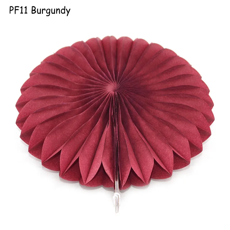 Burgundy 1 шт. 10/15/20/25/30 см сотовая ткани Бумага цветок вентиляторы детская День рождения Свадебный дом свадебное украшение автомобиля - Цвет: Burgundy