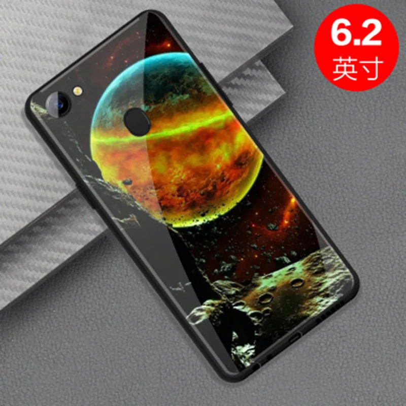 Чехол для OPPO F7 чехол со звездным небом из закаленного стекла OPPOF7 F 7 защитный