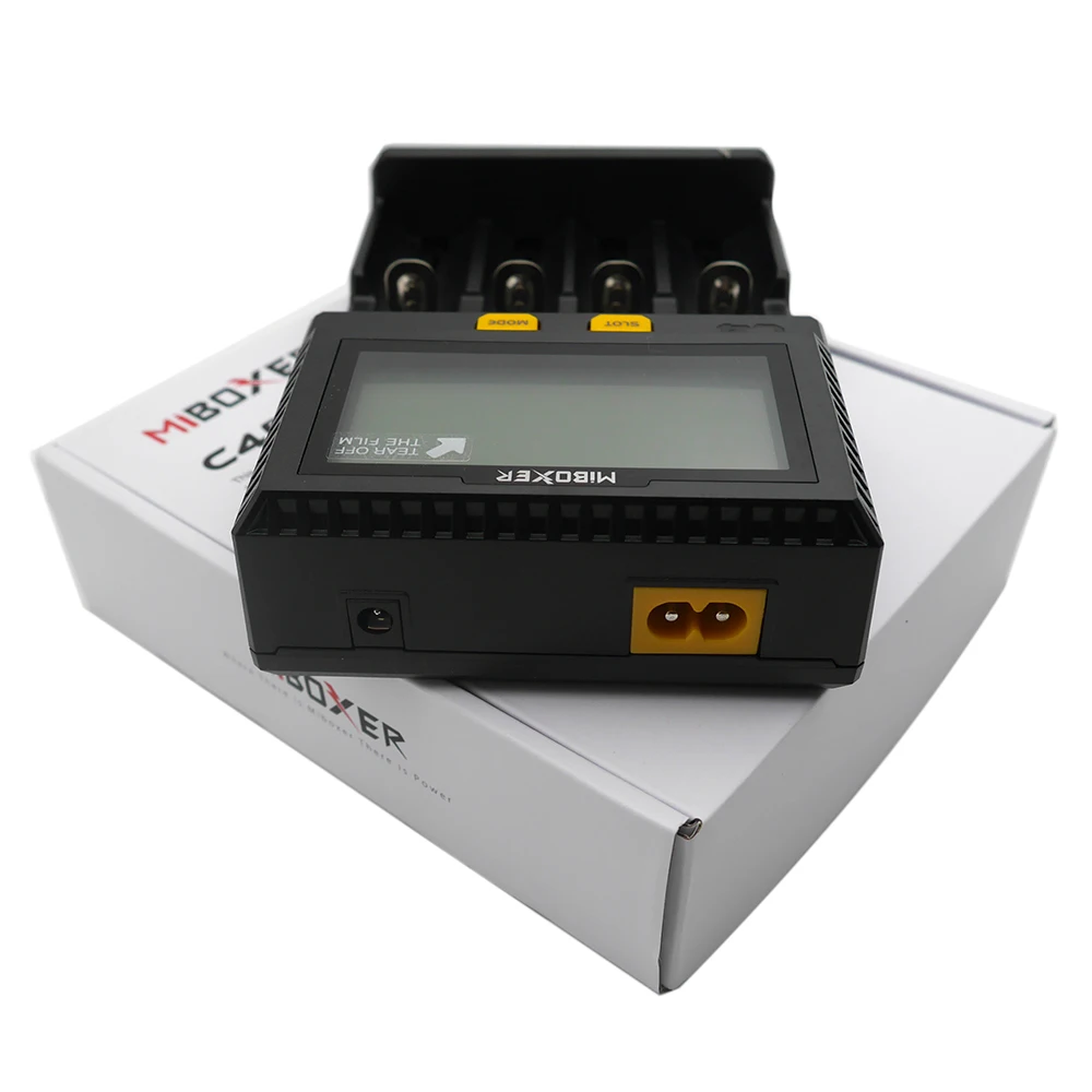 Оптовая продажа LCD Смарт зарядное устройство Miboxer C4 для Li Ion IMR ICR LiFePO4 18650 14500 26650 21700