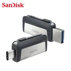 Sandisk USB 3,1 флеш-накопитель Ultra Dual Drive Тип USB-C объемом памяти 32 Гб или 64 ГБ, 128 ГБ с поддержкой технологии OTG флеш-накопитель для флэш-накопитель для смартфона 16 Гб флэш-накопитель