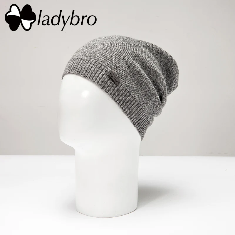 004 Ladybro женская шапка осень зима шерстяная шапка женские шапочки Skullies женская теплая вязаная шапка капот Femme Gorros Mujer Invierno - Цвет: 004